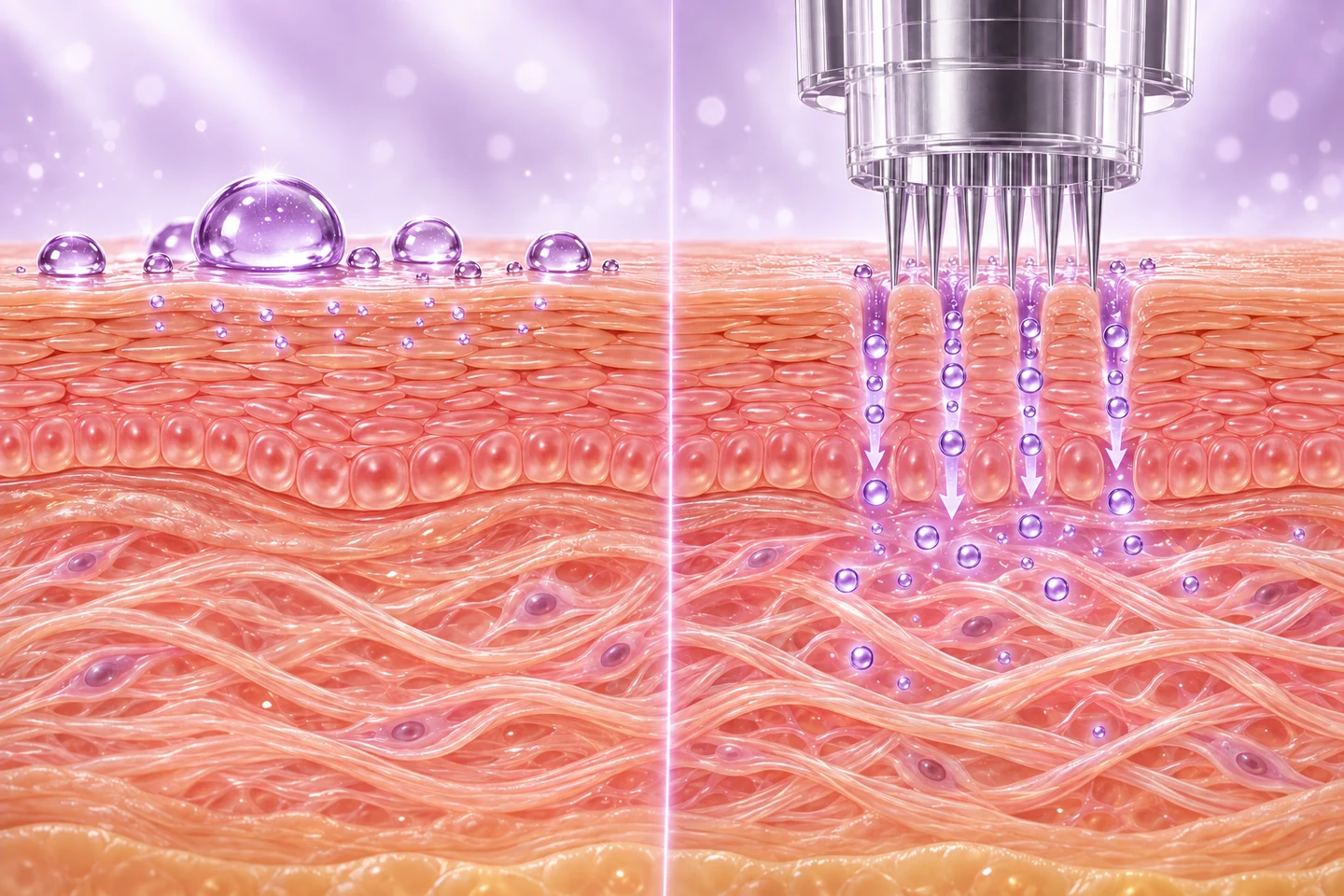 Micro-Infusion: Mikrospitzen und Serumabgabe